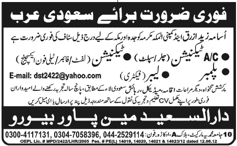 Technical Staff Required