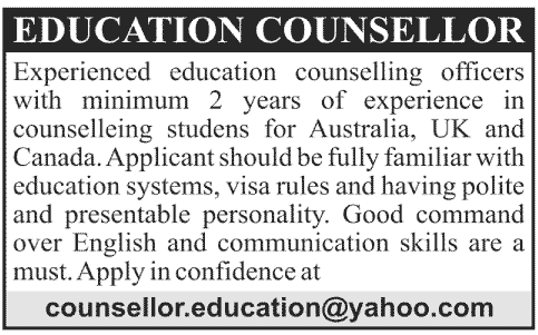 Education Counsellor Required
