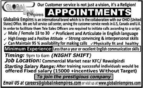 Call Centre Job