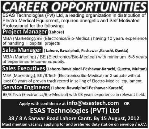 Marketing & Sales Management Staff Required