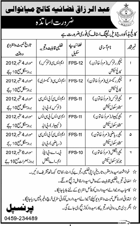 Teaching Faculty Required for a College