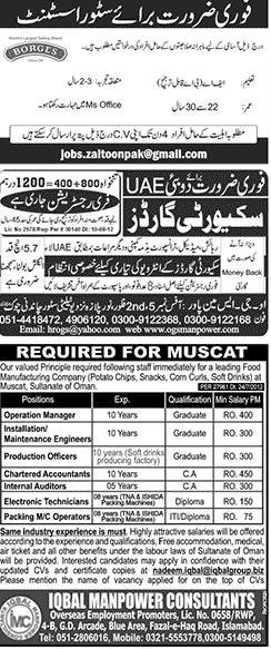Misc. Jobs in Rawalpindi Jang Classified 7