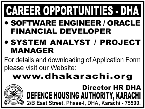 DHA Karachi Requires IT Staff