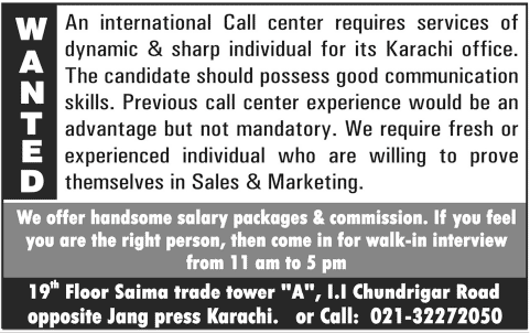 Jobs in International Call Center