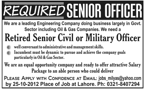 Required Senior Officer