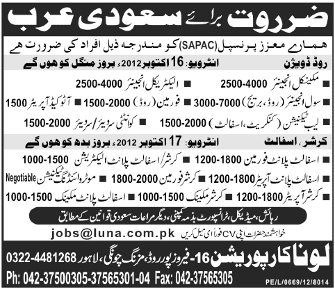 Jobs in Saudi Arabia