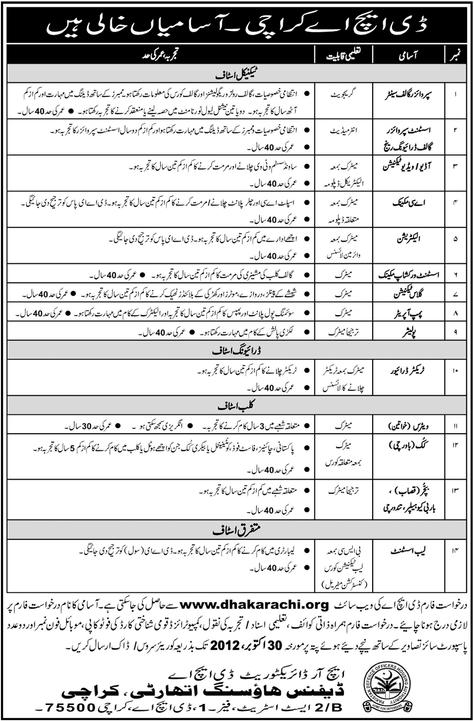 Jobs in DHA Karachi