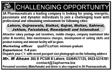 Marketing Officer Required