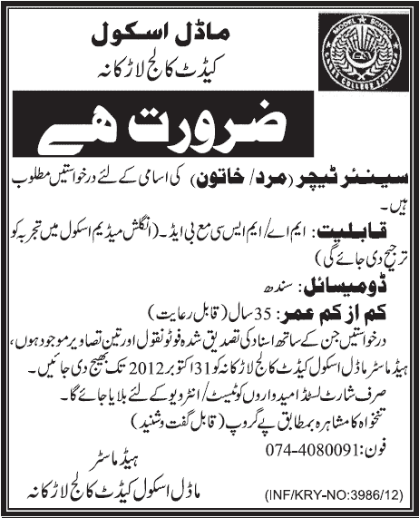 Jobs in Larkana