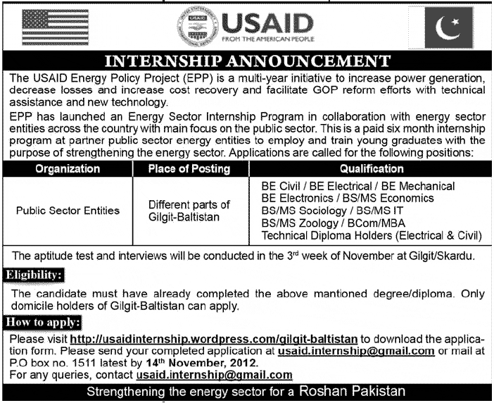 USAID Internships 2012