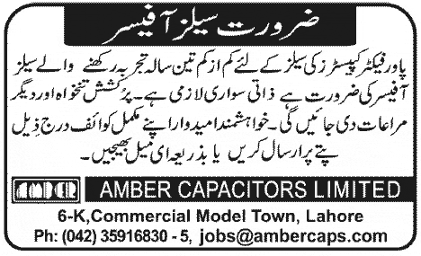 Amber Capacitors Ltd. Jobs