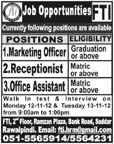 FTI (Financial Training Institute) Jobs