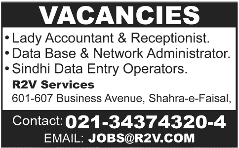 Jobs at R2V Services