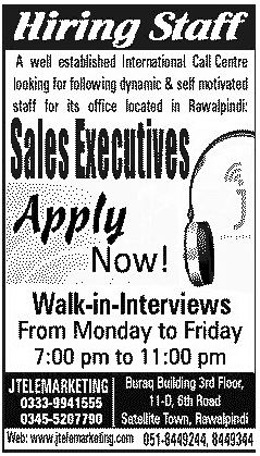 Sales Executives Jobs at J Telemarketing