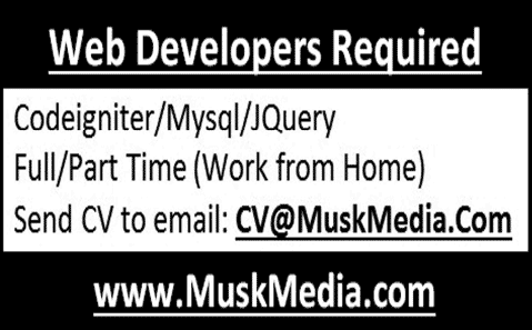 Web Developer Jobs in Lahore 2014 at Musk Media