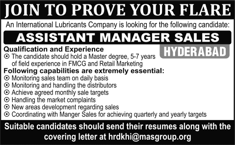 Assistant Manager Sales Jobs in Hyderabad 2014 April-May