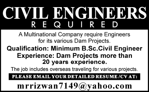 Civil Engineering Jobs in Pakistan 2014 May