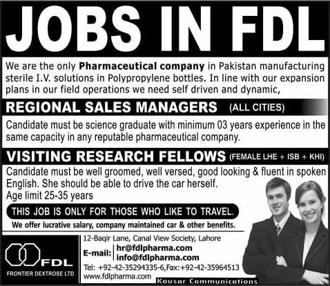 FDL Jobs 2014 September / October for Sales Managers & Visiting Research Fellows