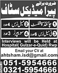 Child Specialist, Female / Male Nurses & Sweeper Jobs in Rawalpindi 2015 June