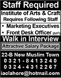 Marketing Executives & Front Desk Officer Jobs in Lahore 2015 October Institute of Art and Craft