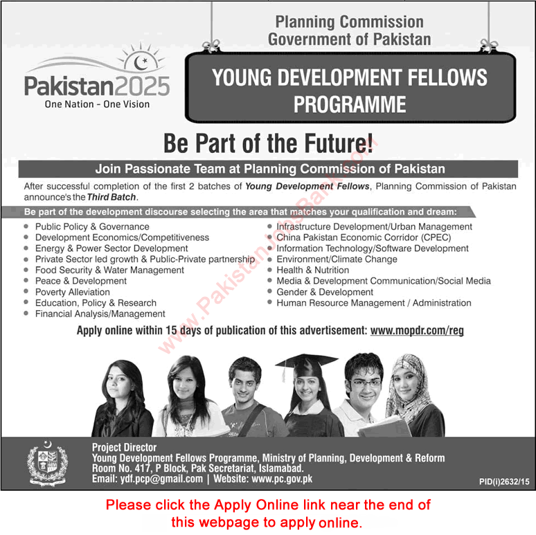 Young Development Fellows Program 2015 - 2016 YDF Apply Online Planning Commission