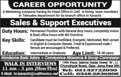 Call Center Jobs in Karachi March / April 2016 Sales & Support Executives at Calltronics Pakistan