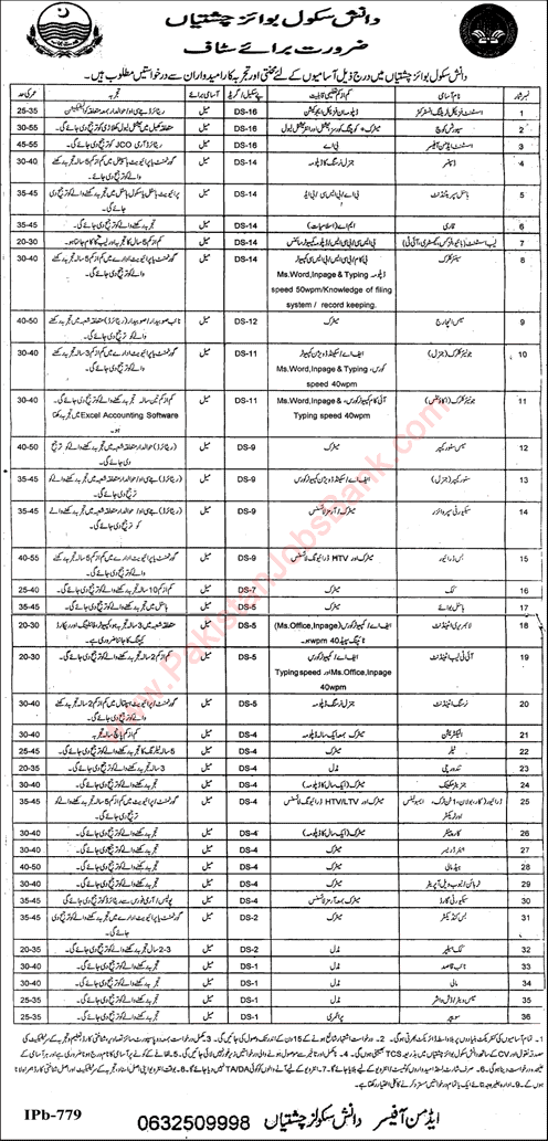 Danish School Chishtian Jobs June 2016 Admin, Support & Other Staff Latest Advertisement