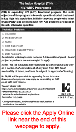 Indus Hospital Karachi Jobs November 2016 Apply Online Medical Officers, Nurses & Others Latest