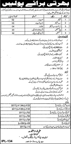 Elite Police Training School Lahore Jobs 2017 Ex/Retired Army Personnel for Security Duty Latest