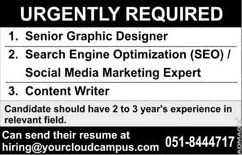 Graphic Designer, SEO Expert & Content Writer Jobs in Rawalpindi August 2017 September Latest