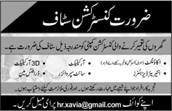 Construction Company Lahore Jobs September 2017 Architects, Designer, Draftsman & Others Latest
