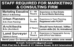 Marketing and Consulting Firm Jobs in Islamabad 2017 October Marketing Executives & Others Latest