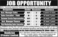 Hawkclan Pvt Ltd Lahore Jobs 2017 December 2018 Walk in Interview HPL Tracking Latest