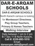Dar-e-Arqam Schools Karachi Jobs March 2018 for Teachers Walk in Interview Latest