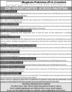 Mughals Pakistan Pvt Ltd Lahore Jobs 2018 March Electrical / Mechanical Engineers & Others Latest