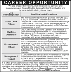 Management Trainees, Front Desk OFficer & Other Jobs in Karachi 2018 April Latest