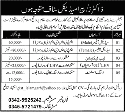 Medical Officer & Paramedical Staff Jobs in Mirpur 2018 April / May Islam Garh Welfare Trust Latest