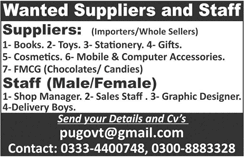 Sales Staff, Graphic Designer & Other Jobs in Lahore 2018 May Latest