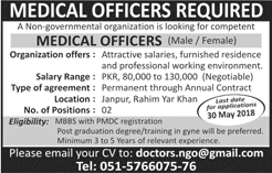 Medical Officer Jobs in Rahim Yar Khan May 2018 RAHMA Islamic Relief NGO Latest