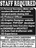 Graphic Designer, Web Developer & Other Jobs in Rawalpindi 2018 May Latest