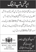 Murree Brewery Rawalpindi Apprenticeship Training 2019 September Latest