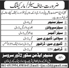 Sales & Marketing Jobs in Multan April 2020 Store to Door Services Latest