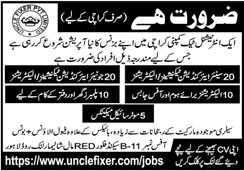 Uncle Fixer Pvt Ltd Karachi Jobs 2020 April Electricians, Plumbers & Others Latest