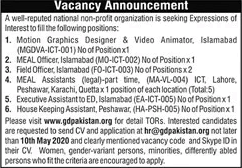 Group Development Pakistan Jobs 2020 April Meal Assistants & Others NGO Latest