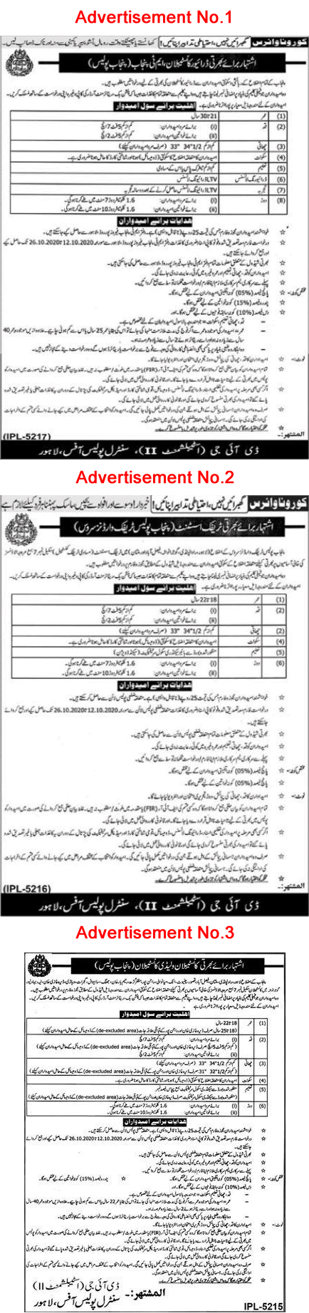 Punjab Police Jobs 2020 June Constables, Drivers, Traffic Assistants & Wardens Latest