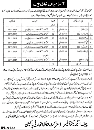 Health Department Pakpattan Jobs 2020 October Ward Cleaner, Naib Qasid & Others Latest