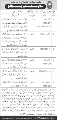 Pakistan Scouts Cadet College Batrasi Mansehra Jobs 2021 February Latest