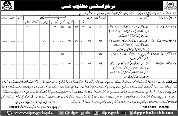 Population Welfare Department Balochistan Jobs 2023 Stenographers, Account Assistants & Others Latest