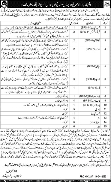 Balochistan Levies Force Khuzdar Jobs April 2023 Sweepers, Waiters, Bawarchi & Others Latest