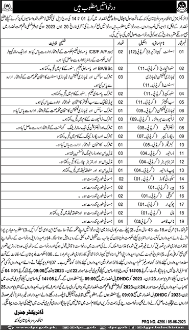 Civil Hospital Warh Khuzdar Jobs 2023 June Directorate General Health Services Balochistan Latest